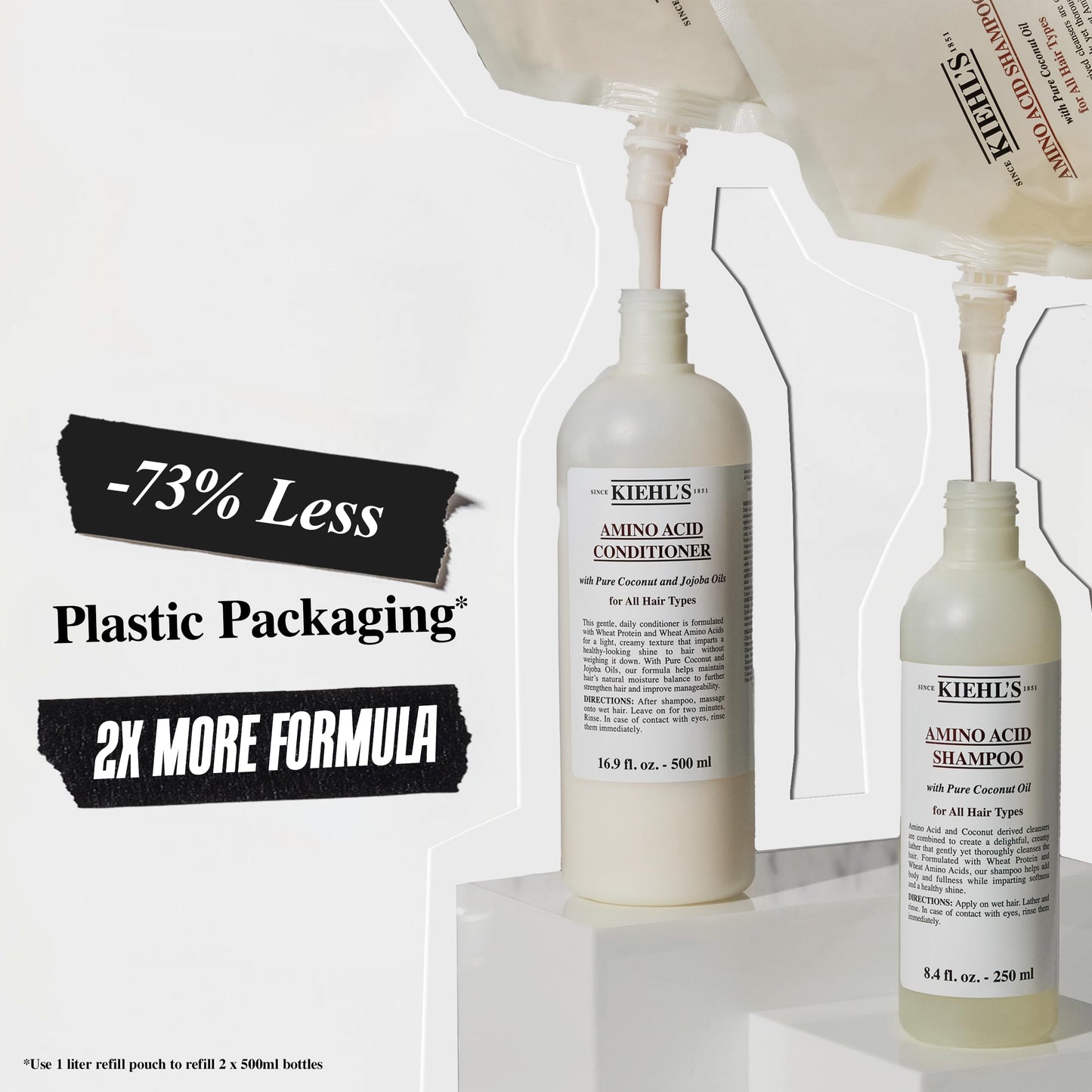 Kiehl's Amino Acid Conditioner, Strengthening and Moisturizing Hair Treatment, with Amino Acids, Jojoba and Coconut Oil to Improve Manageability and Added Shine - 16.9 fl oz